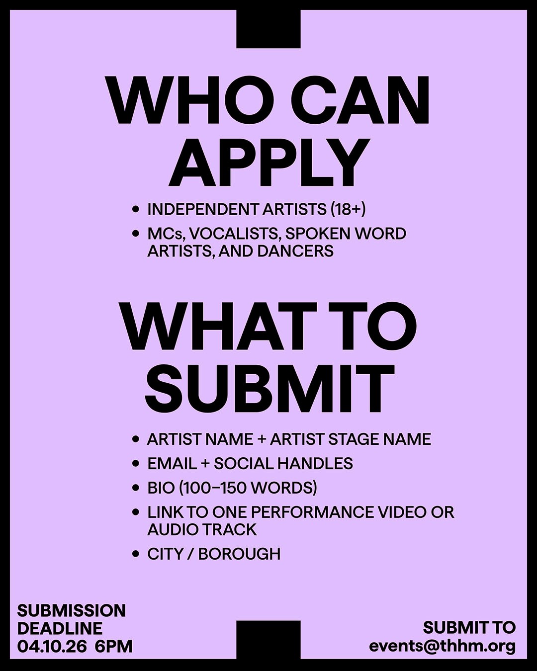 Who Can Apply - What to Submit